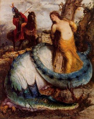 Arnold Bocklin Angelika, von einem Drachen bewacht oder Angelica und Ruggiero China oil painting art